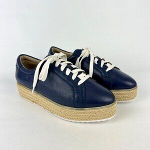 Halogen Atlantic Pacific Womens Theodora Blue Platform Sneaker Espadrille size 6